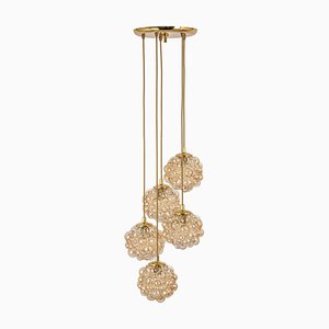 Large Cascading Chandelier in Bubble Glass from Limburg, Germany, 1970s-UGR-1260485