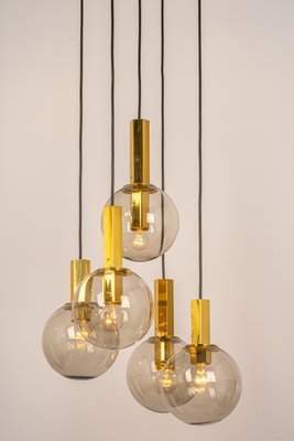 Large Cascading Chandelier in Smoked Glass from Cosack, Germany, 1970s-UGR-1151932