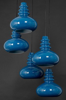 Large Cascading Pendant Light by Wilhelm Wagenfeld for Peill Putzler, Germany, 1970s-UGR-1086323