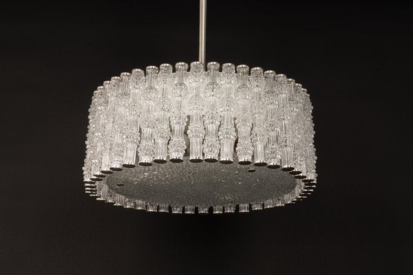 Large Ceiling Fixture in Chrome Drum Form from Kaiser, Germany, 1960s-UGR-1185693