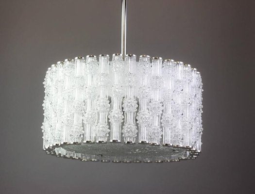 Large Ceiling Fixture in Chrome Drum Form from Kaiser, Germany, 1960s-UGR-1085902