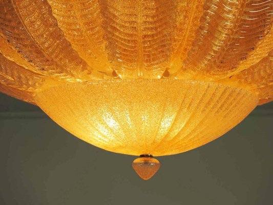 Large Ceiling Lamps in the Style of Barovier & Toso, 1980s, Set of 2-OVO-1235307