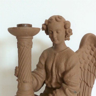 Large Ceramic Candlestick by Heinze for Karlsruher Majolika-WK-1007972