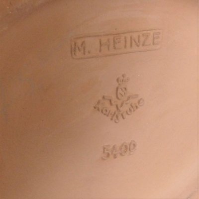 Large Ceramic Candlestick by Heinze for Karlsruher Majolika-WK-1007972