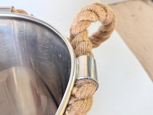 Large Champagne Bucket with Rope Handles, 1970s-UR-1801516