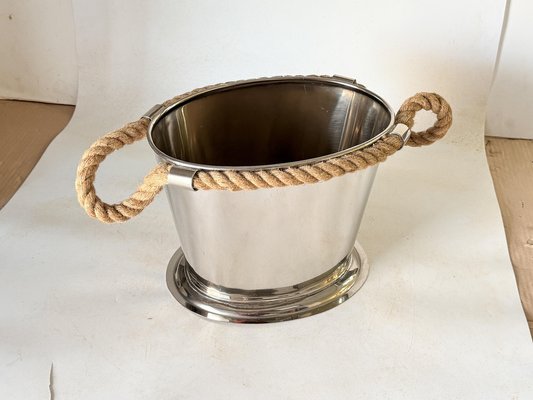 Large Champagne Bucket with Rope Handles, 1970s-UR-1801516