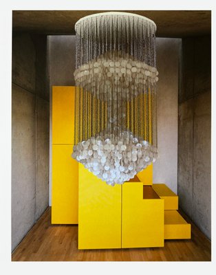 Large Chandelier attributed to Verner Panton, 1970s-RHZ-2033365