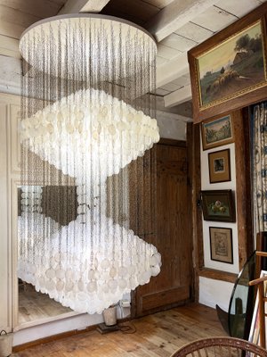 Large Chandelier attributed to Verner Panton, 1970s-RHZ-2033365