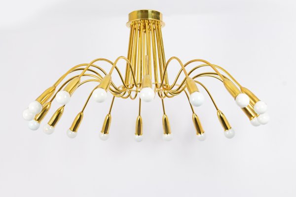 Large Chandelier in Brass in the style of Kaiser, Germany, 1960s-UGR-1719694