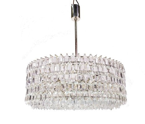 Large Chandelier in Crystal & Silver from Lobmeyr / Bakalowits & Sons-DEK-932664