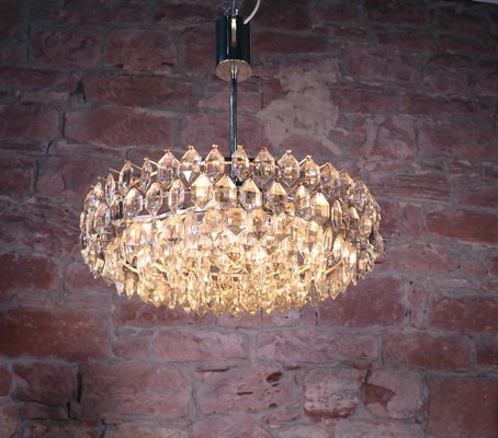 Large Chandelier in Crystal & Silver Plated from Lobmeyr / Bakalowits & Sons-DEK-932547