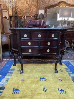 Large Chippendale Sideboard with Marble Top-NSG-1719014