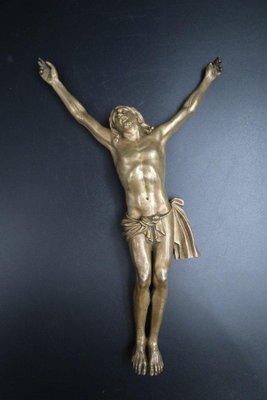 Large Christ Crucifix in Bronze, 17th Century-RIK-1764072