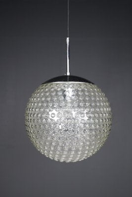 Large Chrome and Bubble Glass Pendant by Rolf Krüger for Staff, Germany, 1970s-TRW-1741902