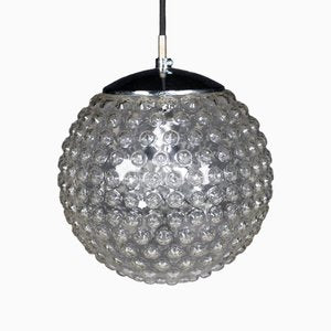 Large Chrome and Bubble Glass Pendant by Rolf Krüger for Staff, Germany, 1970s-TRW-1741903