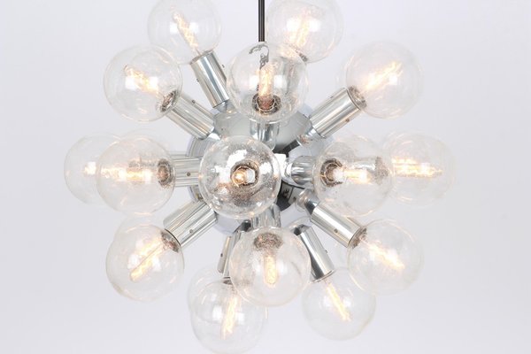 Large Chrome Atomium Chandelier from Kalmar, Austria, 1970s-UGR-1085398