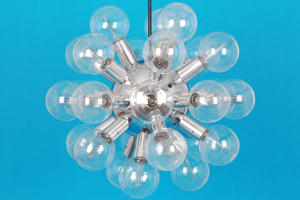 Large Chrome Atomium Chandelier from Kalmar, Austria, 1970s-UGR-1085398