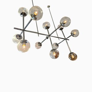 Large Chrome Ceiling Lamp from Kinkeldey, 1970s-DSC-868807