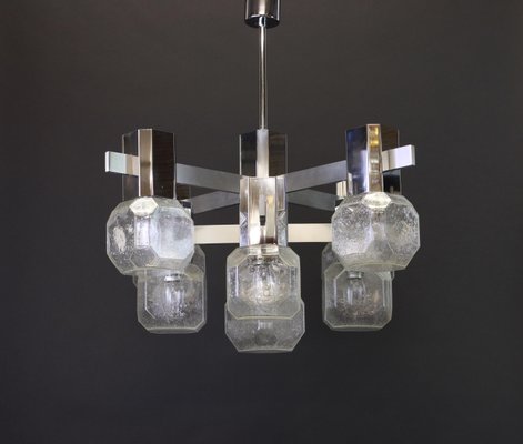 Large Chrome Chandelier by Sciolari, Italy, 1960s-UGR-1110877