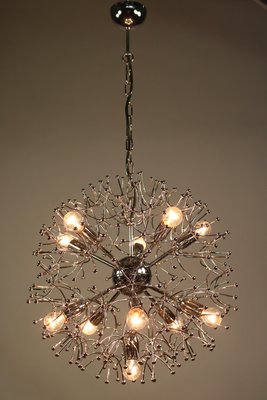 Large Chrome Dandelion Sputnik Ball Pendant Lamp by Gaetano Sciolari, 1960s-FUP-698469