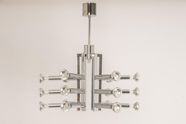 Large Chrome Space Age Sputnik Chandelier by Cosack, Germany, 1970s-UGR-1086285