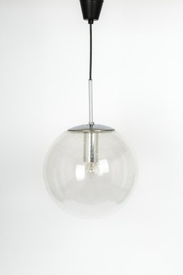 Large Chrome with Clear Glass Ball Pendant from Limburg, Germany, 1970s-UGR-1085283