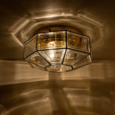 Large Clear Glass Flush Mount from Limburg, 1960s-VDW-1094890