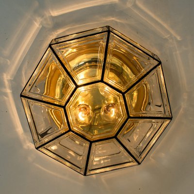 Large Clear Glass Flush Mount from Limburg, 1960s-VDW-1094890