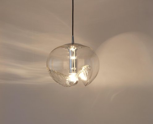 Large Clear Glass Pendant Light by Koch & Lowy for Peill & Putzler, Germany, 1970s-UGR-1086019