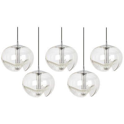 Large Clear Glass Pendant Light by Koch & Lowy for Peill & Putzler, Germany, 1970s-UGR-1085873