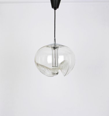 Large Clear Glass Pendant Light by Koch & Lowy for Peill & Putzler, Germany, 1970s-UGR-1086019