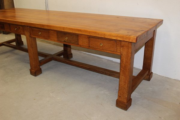 Large Community Table in Walnut and Oak-BCR-1336435