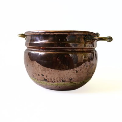 Large Copper Pot with Brass Handles, Sweden, 1900s-JKV-1799340