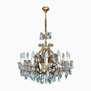 Large Crystal Chandelier, Italy, 1950s-WQC-1060802