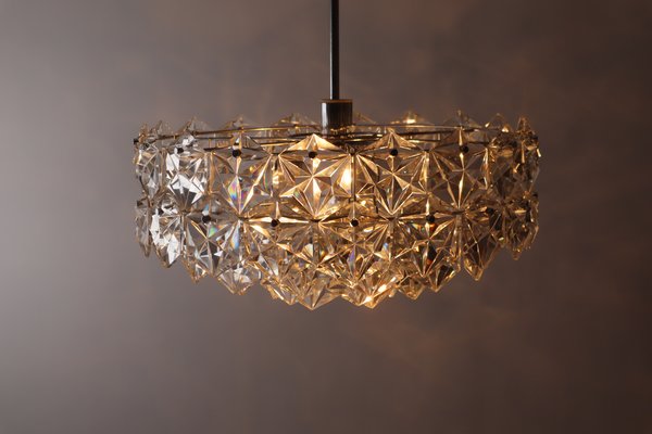 Large Crystal & Chrome Ball Chandelier from Kinkeldey, 1960s-ESB-1453538