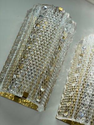 Large Crystal Glass Medea Sconces by Carl Fagerlund for Orrefors, 1960s, Set of 2-ARN-595299