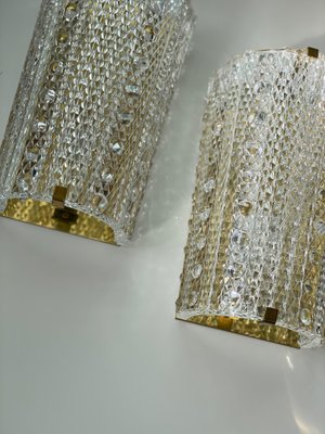 Large Crystal Glass Medea Sconces by Carl Fagerlund for Orrefors, 1960s, Set of 2-ARN-595299