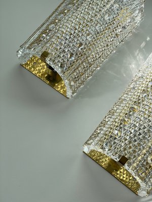 Large Crystal Glass Medea Sconces by Carl Fagerlund for Orrefors, 1960s, Set of 2-ARN-595299