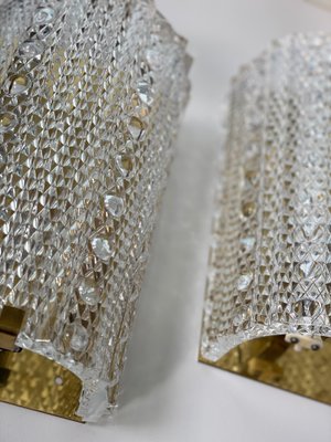 Large Crystal Glass Medea Sconces by Carl Fagerlund for Orrefors, 1960s, Set of 2-ARN-595299