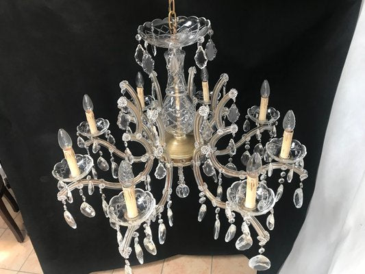 Large Crystal Hand.Cut Maria Chandelier, 1940s / 50s-WQQ-1388522