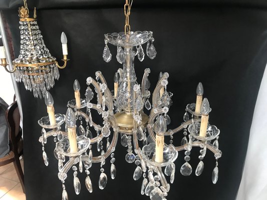 Large Crystal Hand.Cut Maria Chandelier, 1940s / 50s-WQQ-1388522