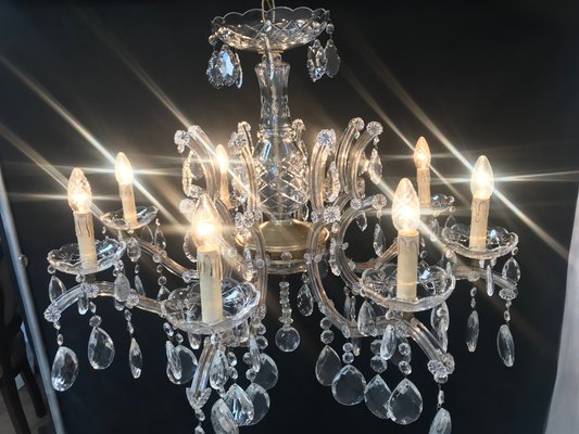 Large Crystal Hand.Cut Maria Chandelier, 1940s / 50s-WQQ-1388522