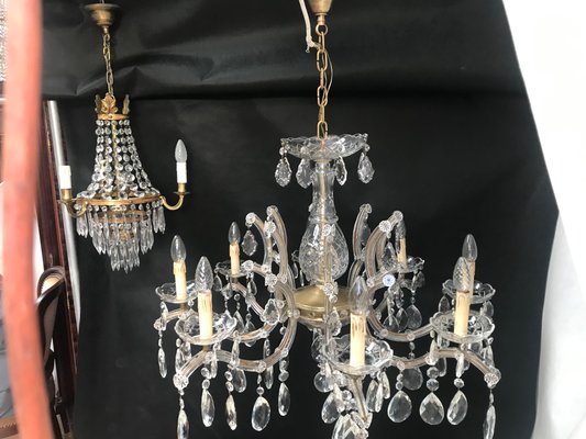 Large Crystal Hand.Cut Maria Chandelier, 1940s / 50s-WQQ-1388522