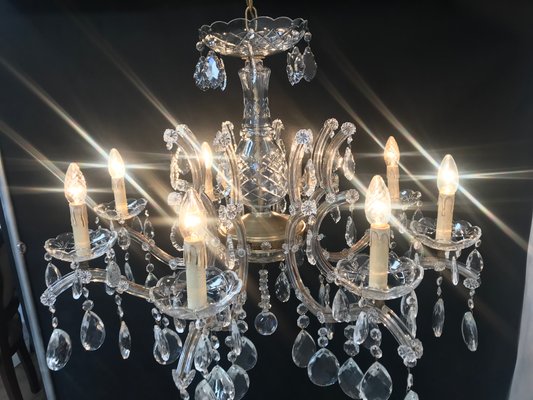 Large Crystal Hand.Cut Maria Chandelier, 1940s / 50s-WQQ-1388522