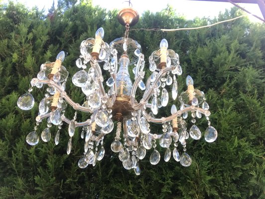 Large Crystal Hand.Cut Maria Chandelier, 1940s / 50s-WQQ-1388522