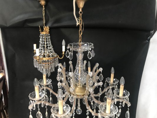 Large Crystal Hand.Cut Maria Chandelier, 1940s / 50s-WQQ-1388522