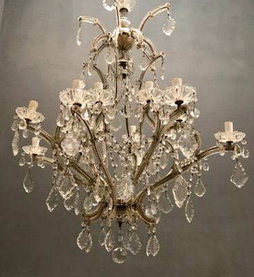 Large Crystal Murano Chandelier, 1950s-JJC-583196