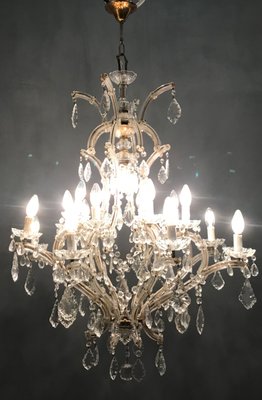 Large Crystal Murano Chandelier, 1950s-JJC-583196