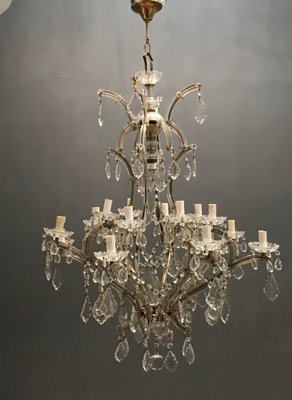 Large Crystal Murano Chandelier, 1950s-JJC-583196