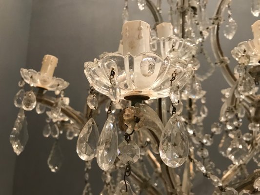 Large Crystal Murano Chandelier, 1950s-JJC-583196